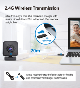 Video Calling 1080P HD <b>Wireless</b> Webcam, Noise-Canceling <b>Mic</b>, With Teams, Zoom, Google Camera Video Calling 1080P HD <b>Wireless</b> - Product Image 6