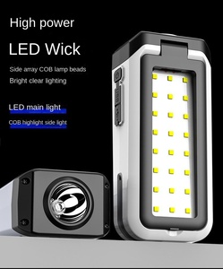 <strong>Super</strong> <strong>Bright</strong> LED Flashlight USB Rechargeable COB Work Light Foldable Camping Fishing Lantern Waterproof with Hook Repair Torch - Product Image 1