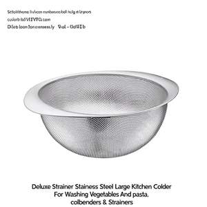 Colador de lujo de acero inoxidable grande para lavar verduras y pasta - Product Image 2
