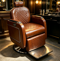 Fauteuil de barbier électrique inclinable, 360° °   Chaise de coiffure hydraulique pivotante pour salon de coiffure, barbier, spa de beauté