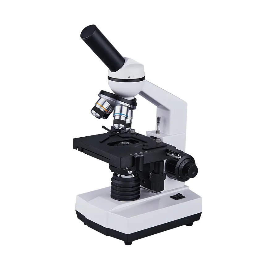 Microscopio de investigación para enseñanza, brillo LED con iluminación de Monocular, barato, B101
