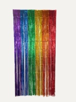 Rideaux en guirlandes métalliques arc-en-ciel de haute qualité, 4 pièces, 1x2m, pour toile de fond de mur photo de remise de diplôme