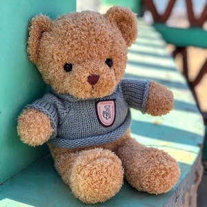 Nouvelle Peluche Ours Tricoté Mignon Très Vendue, Cadeau Ours en Peluche Tendance à Habiller pour Anniversaire, Compagnon Créatif en Peluche Douce - Product Image 3