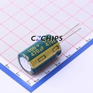 Condensador Electrolítico de Aluminio de Orificio Pasante CV471MJD25B, Orificio Pasante, D16xL25mm 470uF 20% 100V 1.745A-100kHz - Product Image 1