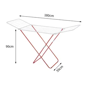 Ağır elbise kurutma askısı 18M 1 Tier giysi rafı katlanır çamaşır katlanabilir çamaşır kurutma rafı