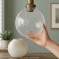 Abat-jour en verre bulle minimaliste moderne pour lampe suspendue, lampe de sol ou lampe de table – Pièce de rechange