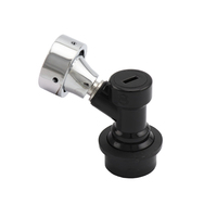 Distributeur de robinet de bière Homebrew Chrome poli Robinet de bière pression Mini Keg Tap Kegerator Bec avec verrouillage à bille Kit de déconnexion rapide