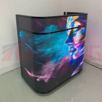 Nueva ESTACIÓN DE Dj LED fachada escritorio soporte Mesa cabina portátil Led Video pared pantalla Dj cabina Mesa Led pantalla