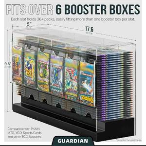 Dispensador <span class=keywords><strong>de</strong></span> Sobres <span class=keywords><strong>de</strong></span> Cartas Coleccionables <span class=keywords><strong>de</strong></span> Acrílico con Base Negra TCG Sports, Excelente Juego <span class=keywords><strong>de</strong></span> Mesa Social, con 6 Ranuras para Sobres <span class=keywords><strong>de</strong></span> Cartas Coleccionables - Product Image 2
