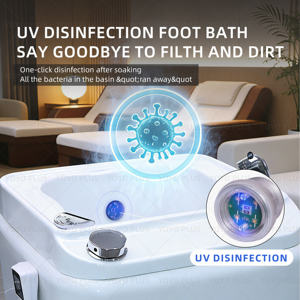 Baño de Pies Eléctrico de Desintoxicación con Calentamiento a Temperatura Constante, Masaje, Luces de Desinfección y Ruedas Móviles - Product Image 2