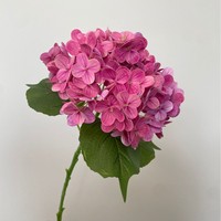 Grande Hortensia Artificielle Hydratante à 176 Pétales, Imprimée en 3D, en Plastique Souple, pour Décoration d'Hôtel, Mariage et Maison