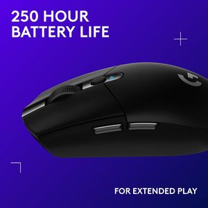 Ratón Inalámbrico para Juegos <span class=keywords><strong>Logitech</strong></span> <span class=keywords><strong>G305</strong></span> Lightspeed - Negro |   12,000 DPI, Ligero, 6 Botones Programables - Product Image 2