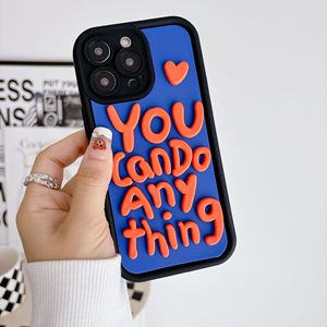 Cover per iPhone 16 15 14 13 12 Pro Max in Silicone Personalizzata con Lettere Graffiti 3D Stile Street Fashion - Novità 2025 - Product Image 4