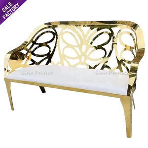Nuevo Diseño de Muebles para Decoración de Hoteles, Sofá para Novios, Sofá con Estructura de Acero Inoxidable, Juego de Sofás para Bodas, Fiestas y Eventos - Product Image 1
