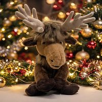 Peluche de Noël édition limitée Jellycat Cerf du Canada en polyester et rembourrage en coton PP