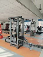 EM FITNESS EM1029 – Système de musculation commercial multi-stations 5 postes avec contrepoids de 410 kg – Jungle Gym multi-utilisateurs pour entraînement de force