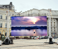 Layar LED Dinding Latar Belakang Konser Luar Ruangan P3.91 Sewa IP65 Resolusi Tinggi Animasi Acara Papan Video