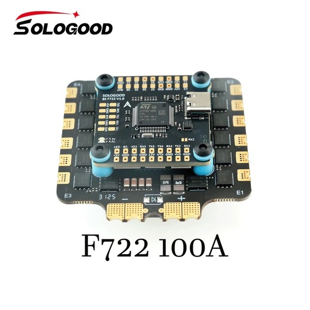 SoloGood 8S F722 Flight Controller 100A 4in1 ESC Flytower Stack ICM42688P Gyro 3-8S for FPV Cinematic X8 Racing Drone