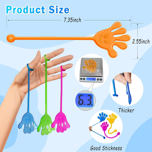 JITENG Mains collantes scintillantes, mini-jouets extensibles à claquer, idéales pour les fêtes et les vacances, lot de petites mains collantes - Product Image 5