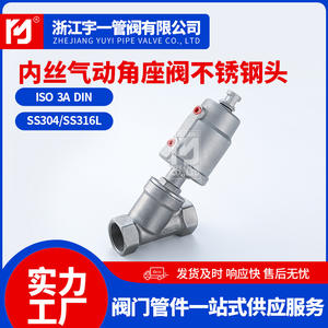 Vannes à siège angulaire interne filetées en Y, résistantes aux hautes températures, fournies par le fabricant, avec tête en acier inoxydable - Product Image 5