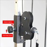 Machine à poulies doubles à charge libre pour tirage vertical, en acier, hauteur réglable, croisement de câbles pour entraînement complet du haut du corps à domicile