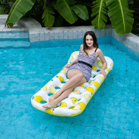 Mart vente en gros de fruits gonflable piscine flotteur citron PVC eau chaise longue personnalisé matelas natation flotteur pour adultes