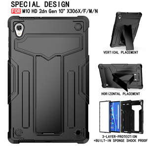 Coque de <span class=keywords><strong>protection</strong></span> en silicone Hybrid Armor pour <span class=keywords><strong>Lenovo</strong></span> Tab <span class=keywords><strong>M10</strong></span> <span class=keywords><strong>Plus</strong></span> 2nd Gen 10.3 pouces X606 <span class=keywords><strong>Housse</strong></span> de <span class=keywords><strong>tablette</strong></span> béquille conviviale pour enfants - Product Image 3