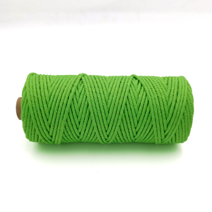 Cordon en macramé 3mm 4 brins corde en coton coloré pour bricolage <span class=keywords><strong>tapisserie</strong></span> corde sac personnalisé tressé torsadé naturel artisanat décoration - Product Image 2