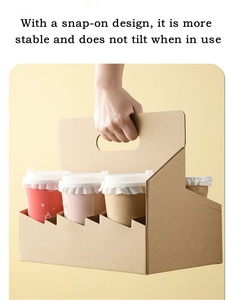 Bán Hot tái sử dụng không thấm nước sóng Hội Đồng Quản trị Cốc giấy hộp chủ với xử lý 2/4 gói thân thiện với môi biểu tượng tùy chỉnh - Product Image 6