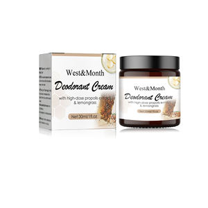 West & Month Herbal Lemongrass Body Odor Treatment Déodorant Underarm Odor Removal Cream Hydratant pour un usage quotidien - Product Image 1