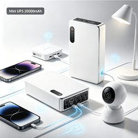 QIXIN QX-606 20000mAh Mini DC UPS Cadangan Daya Baterai PD Type-C QC3.0 18W Pengisian Cepat Output 5V 9V 12V Router WiFi ONU