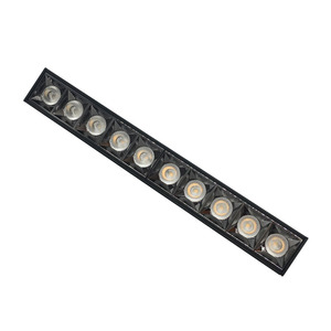 Luminaria LED Rectangular Antideslumbrante <span class=keywords><strong>con</strong></span> Rejilla, Cabezal de Lámpara Decorativo para Interiores, Luces Lineales de Techo <span class=keywords><strong>con</strong></span> Certificación CE - Product Image 2