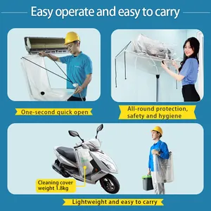 Basso MOQ leggero condizionatore d'aria copertura di pulizia completa Set di strumenti di lavaggio borsa per la pulizia dell'aria condizionata