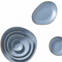 Service de vaisselle en céramique et porcelaine écologique, minimaliste et luxueux, pour les fêtes, assiettes et plats