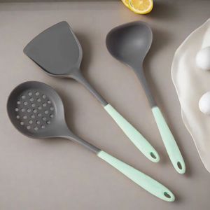 <b>Silicone</b> Cooking Utensil Set 3 Pieces Heat Resistant Non Stick Kitchen <b>Tools</b> For Food Grade Use - Product Image 4