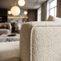 Ensemble de canapés sectionnels modernes en tissu doux pour hôtel de luxe et salon, avec structure en bois, design durable