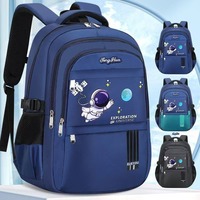 Mochila Escolar Unisex de Gran Capacidad, con Tiras Reflectantes, Transpirable, Duradera, con Correas Curvas, de Nailon, a la Moda