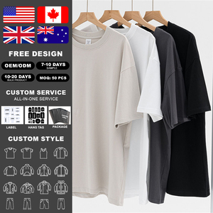 KingSen Custom Logo Lightweight Quick Dry T Shirt 100% Cotton Breathable Oversized Loose Fit Men's Crewneck <b>Tee</b> - Product Image 2