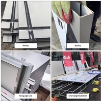 Panneau de bardage extérieur en composite aluminium-plastique à grain de bois, résistant à l'humidité et ignifuge