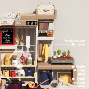 Juego de Cocina de Juguete <span class=keywords><strong>para</strong></span> Niños, Juego de Cocina de Plástico Grande <span class=keywords><strong>para</strong></span> Jugar a los Roles, Juego de Cocina con Simulación de Electrodomésticos <span class=keywords><strong>para</strong></span> <span class=keywords><strong>Niñas</strong></span> y Niños - Product Image 3