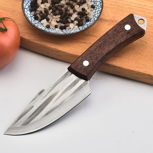 Cuchillo para carne de acero inoxidable forjado a mano, hoja de 4-5.9 pulgadas, mango de madera, para cocina y uso en exteriores, cuchillo multiusos - Product Image 4