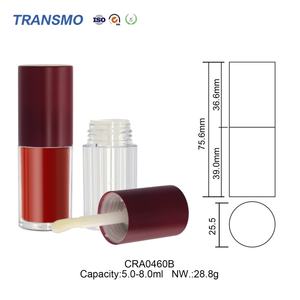 Tubes de gloss à lèvres vides personnalisés 5,0-8,0 ml, emballage cosmétique en plastique avec flacon correcteur et applicateur pour fard à joues - Product Image 2