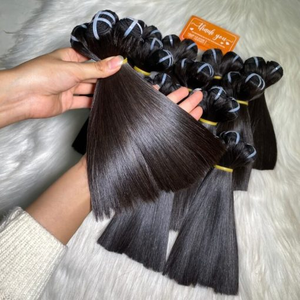 Cutícula cruda Aligm <span class=keywords><strong>100</strong></span> cabello humano a granel para mujeres SDD hueso recto extremo grueso trama de cabello para extensión de cabello tejido vietnamita a granel - Product Image 3