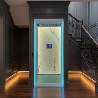 Ascenseur hydraulique domestique au design moderne, sans salle technique, pour villas