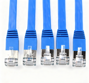 สายแพทช์คอร์ดแบบแบน สายอีเธอร์เน็ต ทองแดงเปลือย หุ้ม PVC พร้อมหัวต่อ RJ45 8P8C แบบ <span class=keywords><strong>CAT8</strong></span> ขนาด 30AWG SSTP สีเขียว ความยาว 0.5 เมตร <span class=keywords><strong>ราคา</strong></span>ขายส่ง - Product Image 5