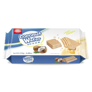 JIASHILI Wafer biskuit rasa kelapa ringan Crispy Wafer biskuit dengan krim maksimum