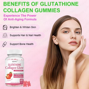 Hot <strong>Selling</strong> Nature Glow <strong>Glutathione</strong> Collagen Glow Gummies Strawberry Flavor 60 Chewable Gummies - Product Image 3