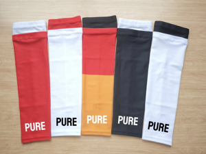 Reine Maßanfertigung Doppelarm-Ärmel für Radfahren, Baseball, Fußball Zweifarbige Sublimationsdruck Kompressions-Armstulpen - Product Image 5