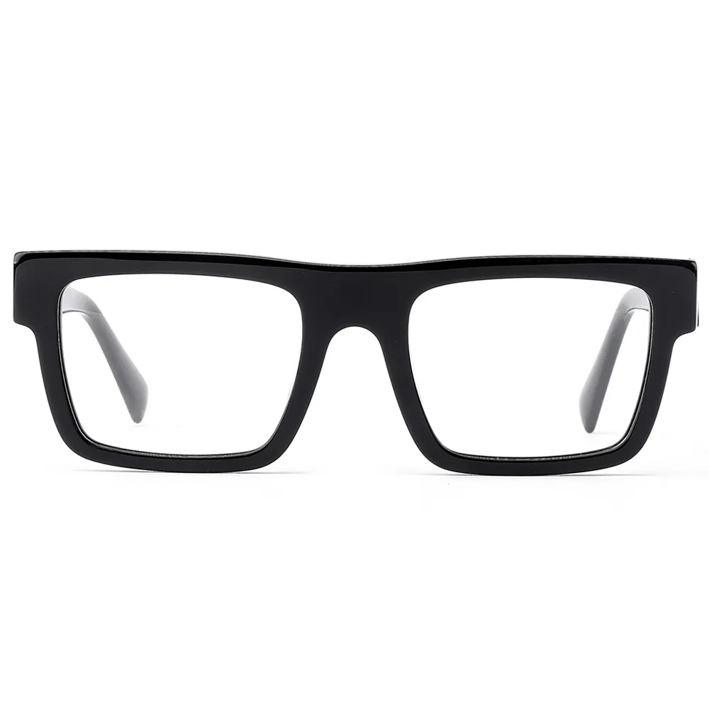 2023 logo personnalisé populaire acétate montures optiques conception de jambe clémente carré grand cadre photo lunettes
