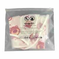 Sac à fermeture éclair en CPE dépoli pour l'emballage de vêtements, chaussures, chaussettes - PVC PE translucide dépoli pour maillots de bain et bikinis pour bébés - MOQ 100 pièces